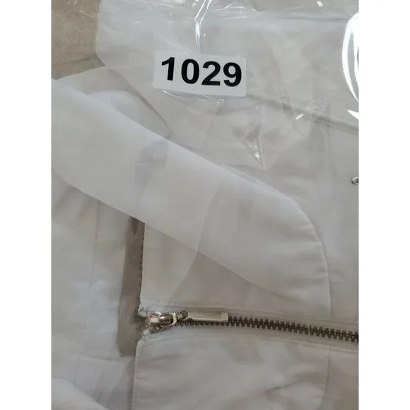 Laura Ashley Regatta Jacket Embellished White Full Zip Womens Sz. Med. MSRP $114 - Picture 16 of 16